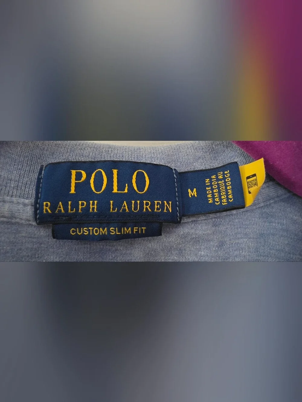 Polo by Ralph Lauren Men's Heather Light Blue Polo with Embroidered Pony